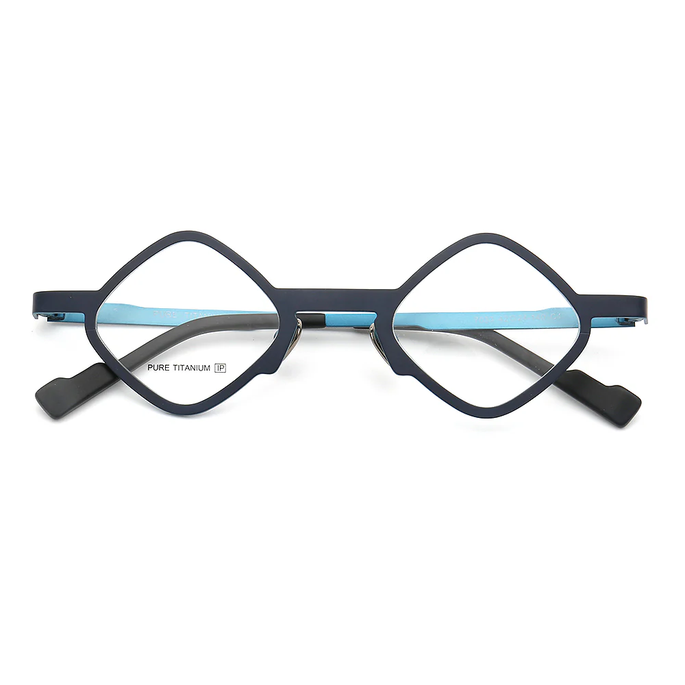 Marshall | Geometric Pure Titanium Eyeglass Frames | Lightweight Retro Nerd Glasses - Image 6