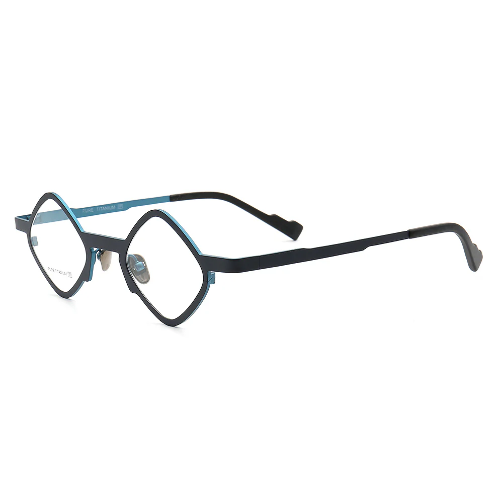 Marshall | Geometric Pure Titanium Eyeglass Frames | Lightweight Retro Nerd Glasses - Image 7