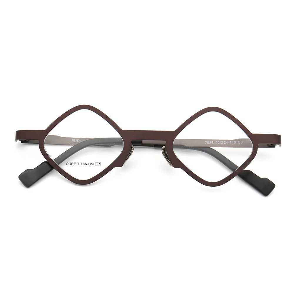Marshall | Geometric Pure Titanium Eyeglass Frames | Lightweight Retro Nerd Glasses - Image 8