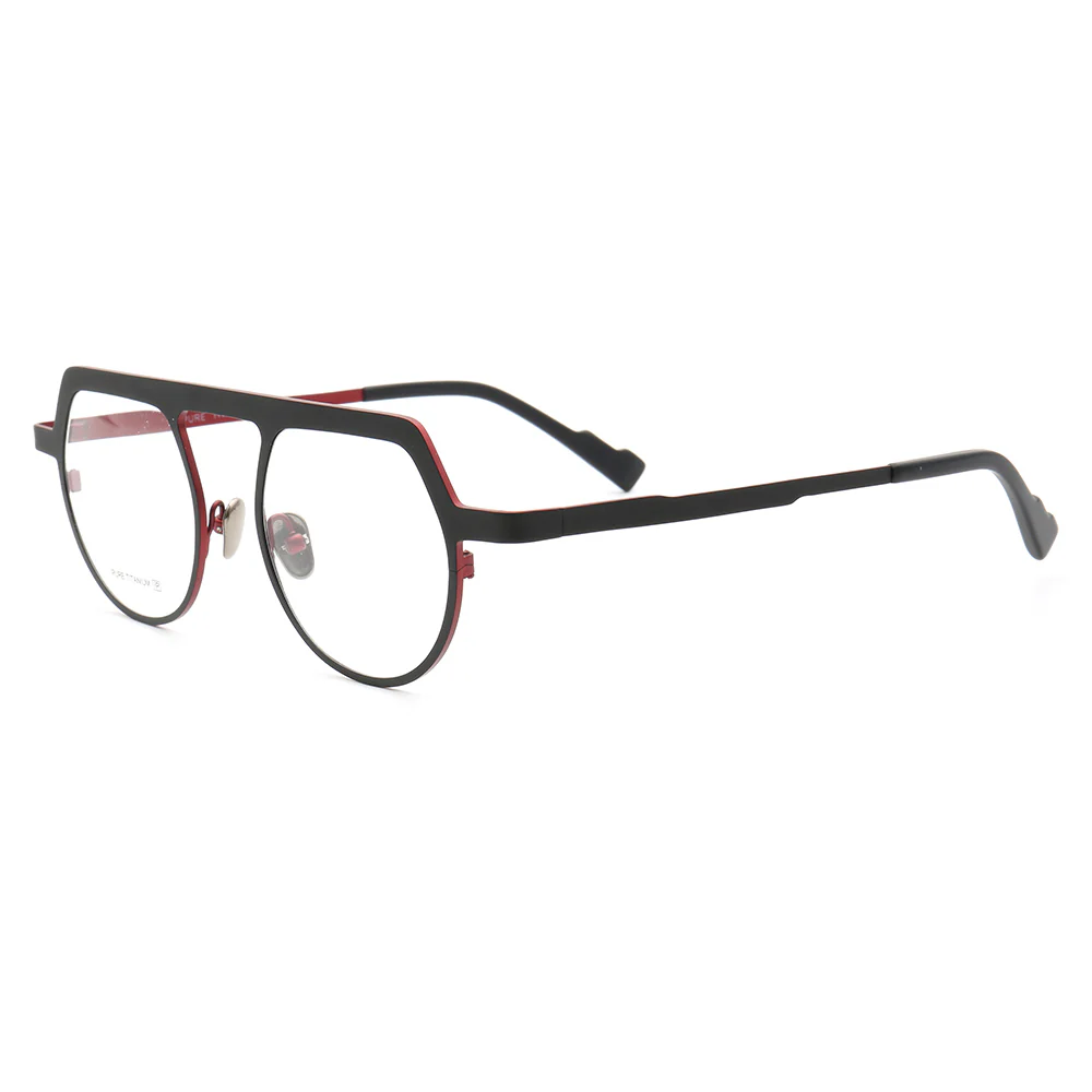 Milo | Vintage 80s Style Pure Titanium Eyeglass Frames | Retro Pilot Style Unisex Glasses - Image 7