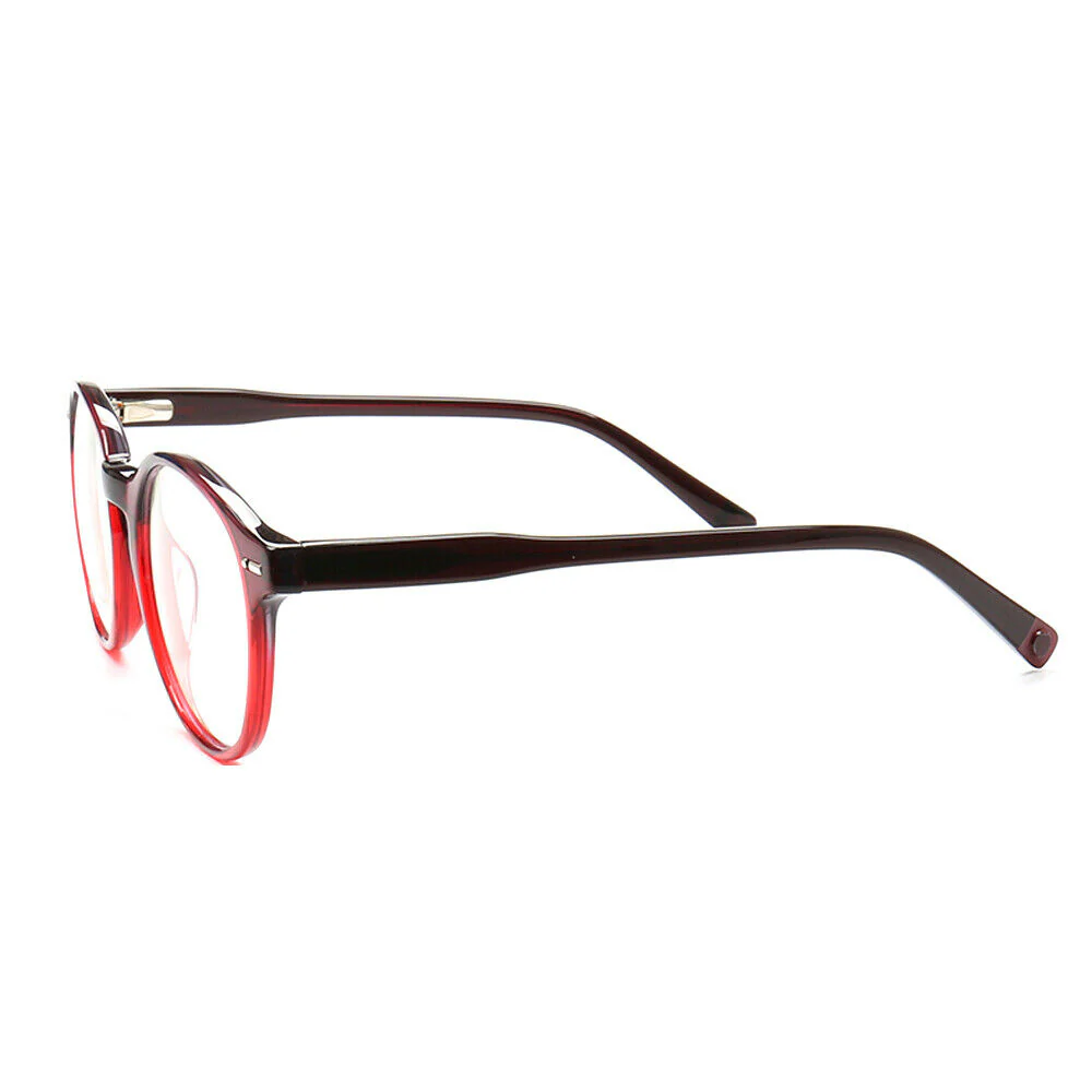 Glow | Classic Round Acetate Eyeglasses w/ Two Tone Design | Gradient Full Rim Glasses - Image 10