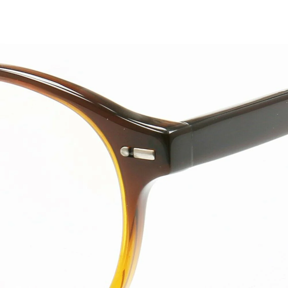 Glow | Classic Round Acetate Eyeglasses w/ Two Tone Design | Gradient Full Rim Glasses - Image 13