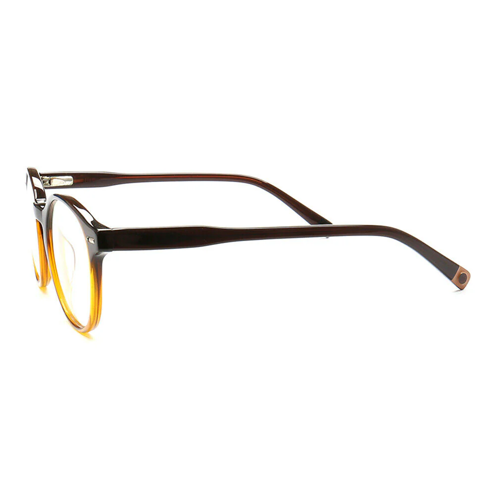 Glow | Classic Round Acetate Eyeglasses w/ Two Tone Design | Gradient Full Rim Glasses - Image 7