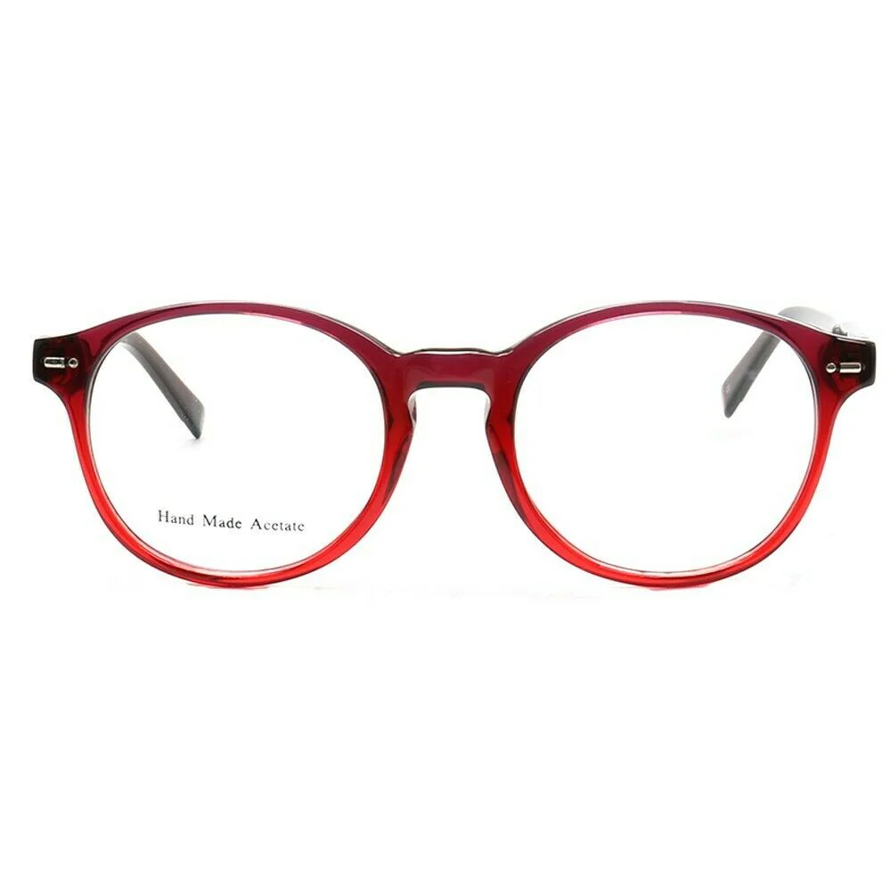 Glow | Classic Round Acetate Eyeglasses w/ Two Tone Design | Gradient Full Rim Glasses - Image 9