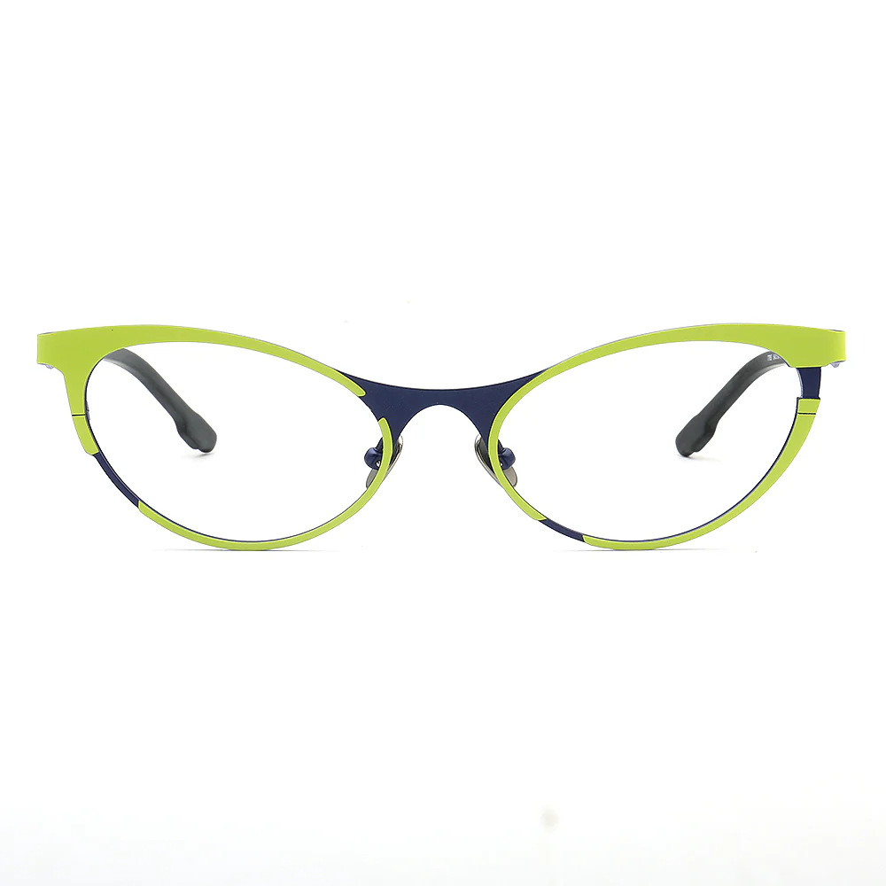 Tabatha | Sleek Pure Titanium Cat Eye Glasses For Women | Colorful Two Toned Eyeglasses - Image 3