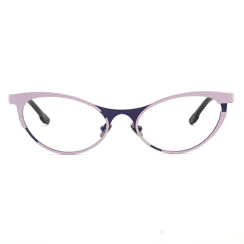 Tabatha | Sleek Pure Titanium Cat Eye Glasses For Women | Colorful Two Toned Eyeglasses - Image 5