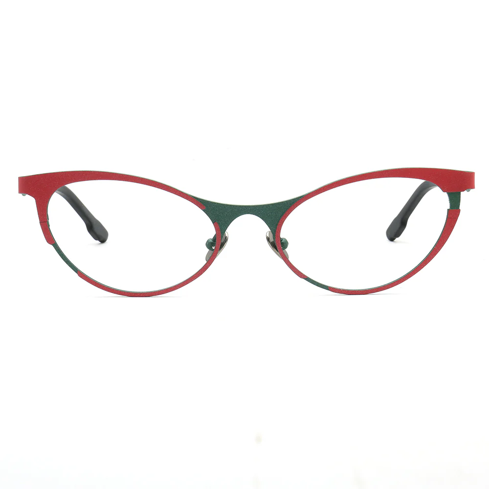 Tabatha | Sleek Pure Titanium Cat Eye Glasses For Women | Colorful Two Toned Eyeglasses - Image 7