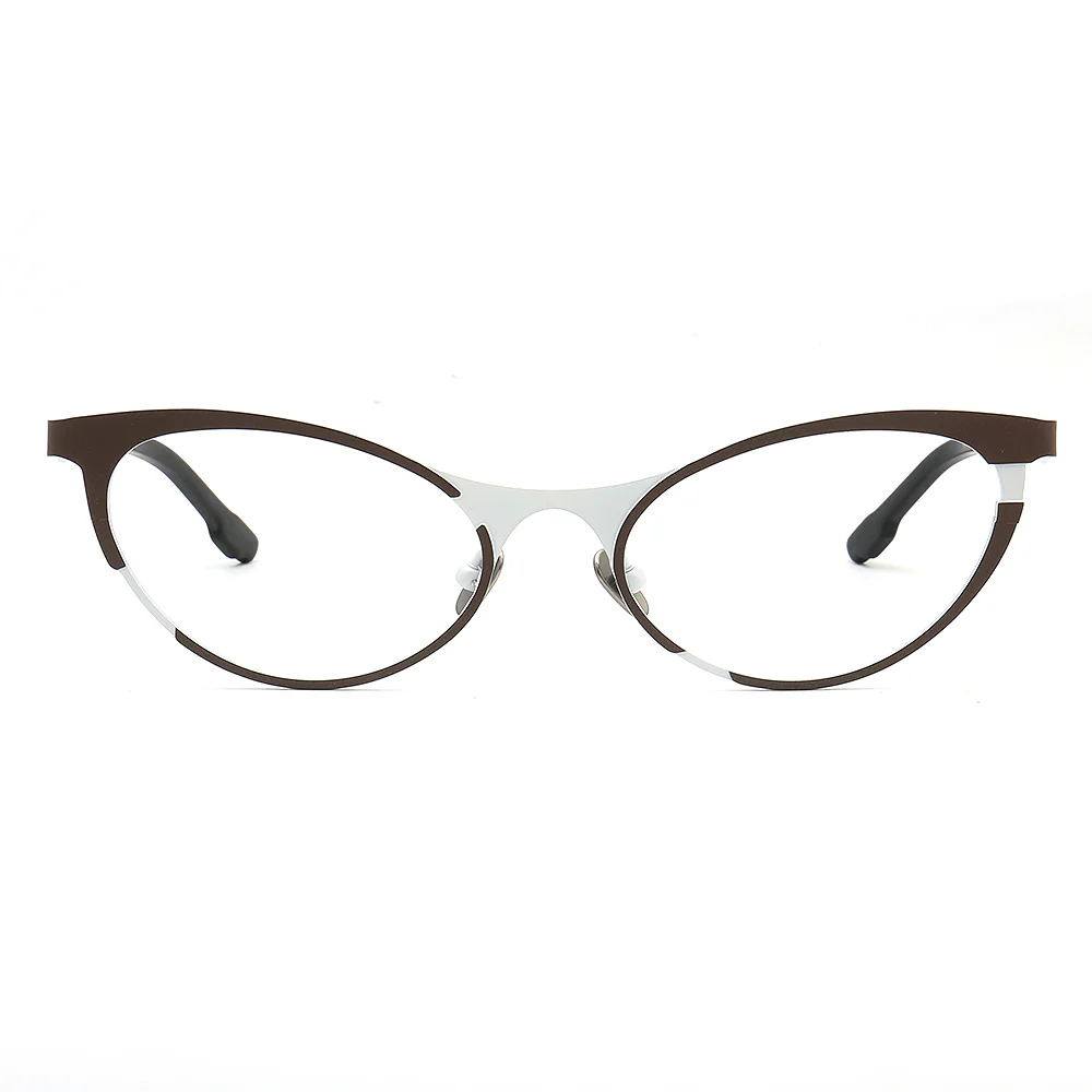 Tabatha | Sleek Pure Titanium Cat Eye Glasses For Women | Colorful Two Toned Eyeglasses - Image 9