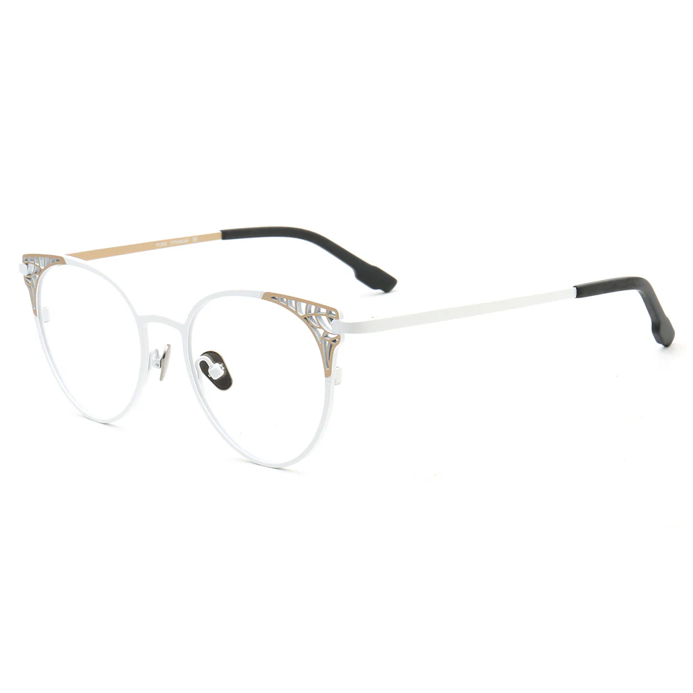 Helena | Stylish Titanium Cat Eye Glasses For Women | Modern Multicolored Eyewear Frames - Image 3