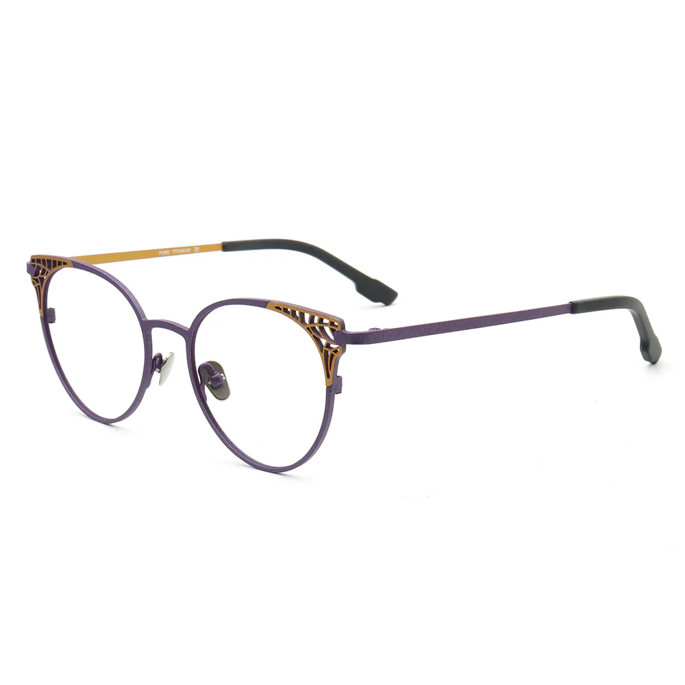 Helena | Stylish Titanium Cat Eye Glasses For Women | Modern Multicolored Eyewear Frames - Image 7