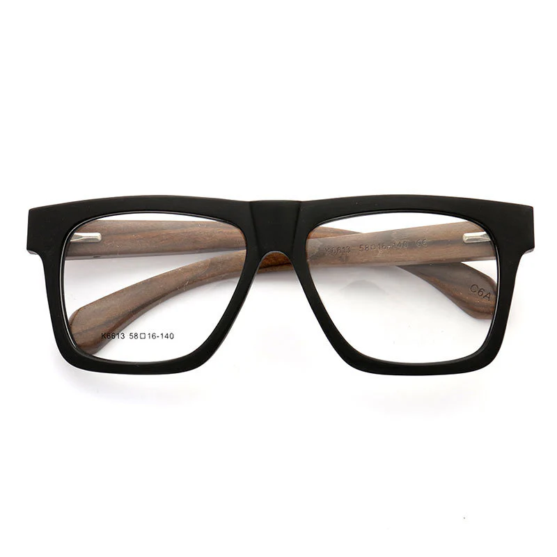 Brooks | 80s Oversized Mens Square Wood Optical Eyeglasses - Image 11