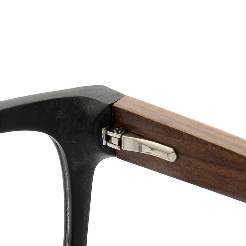 Brooks | 80s Oversized Mens Square Wood Optical Eyeglasses - Image 14