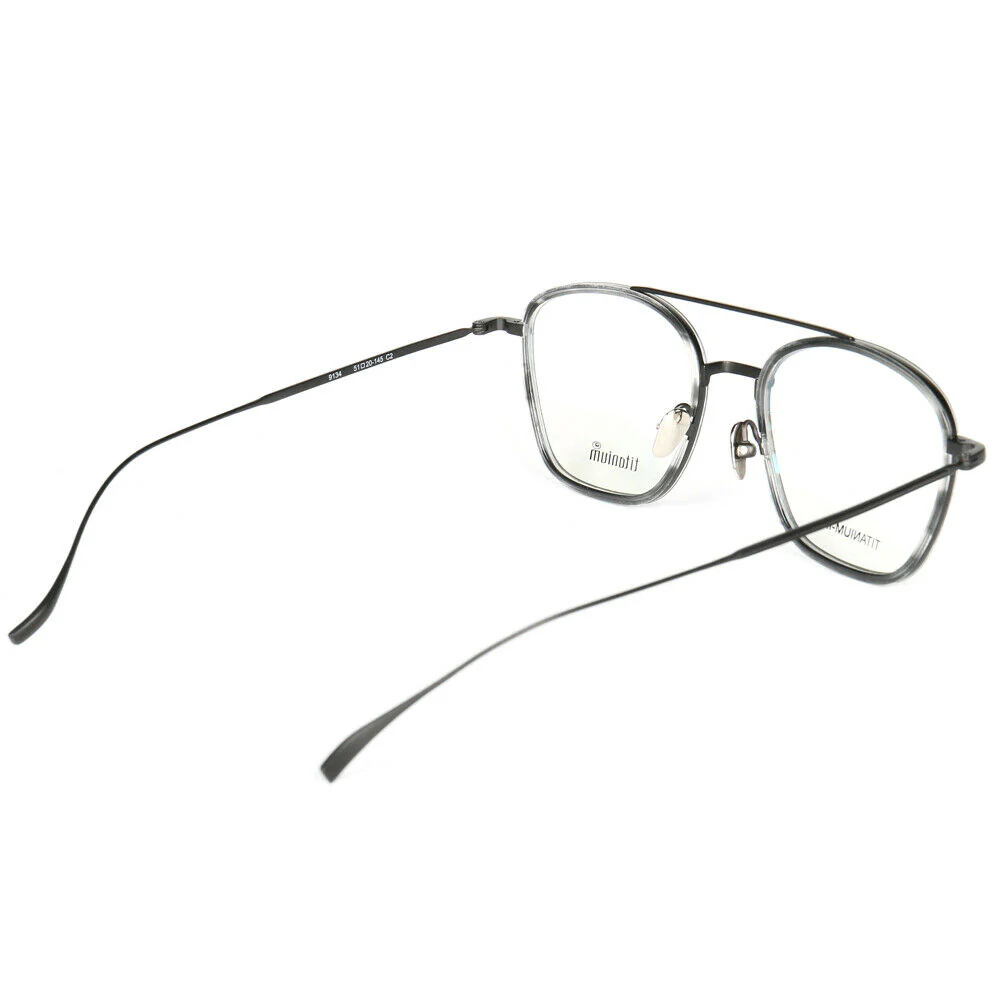 Irwin | 80s Style Pure Titanium Eyeglass Frames | Retro Glasses w/ Flat Top Design - Image 18