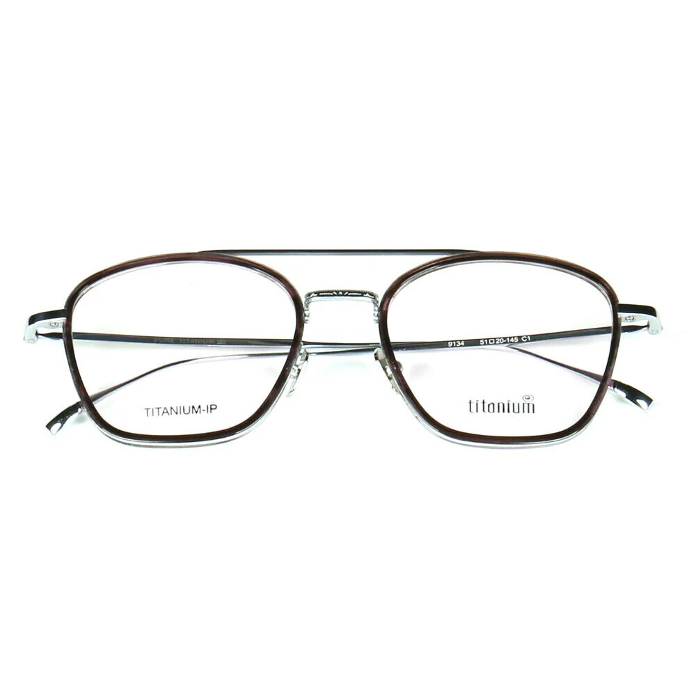 Irwin | 80s Style Pure Titanium Eyeglass Frames | Retro Glasses w/ Flat Top Design - Image 3