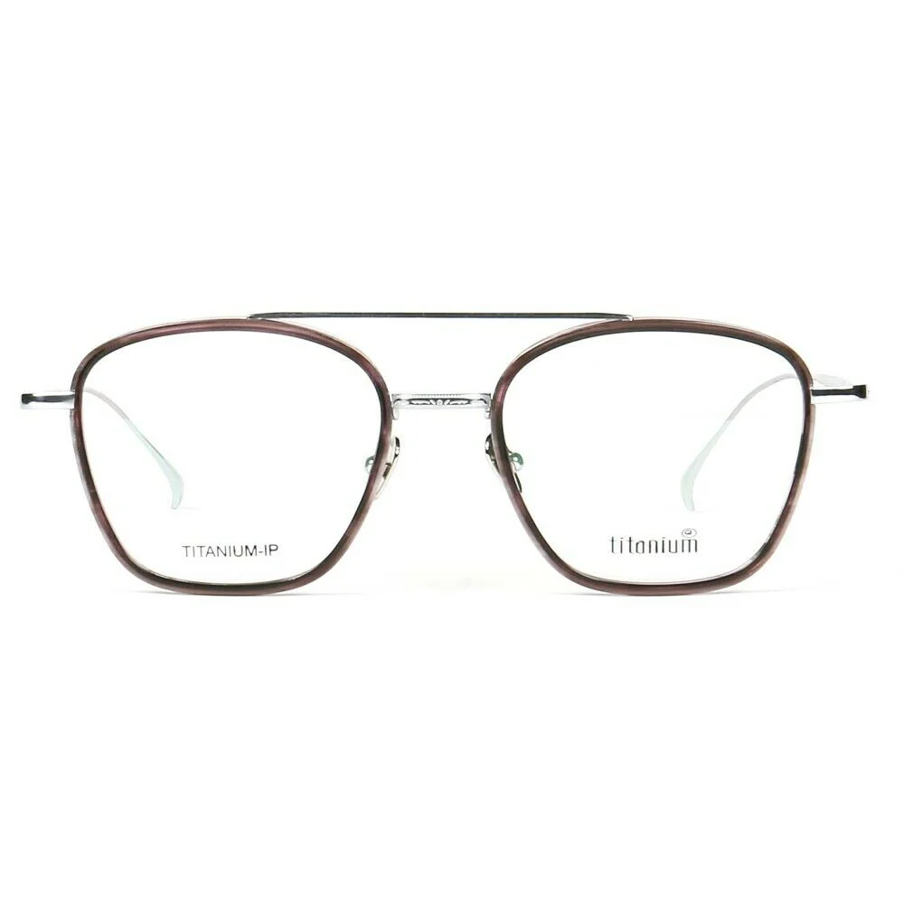 Irwin | 80s Style Pure Titanium Eyeglass Frames | Retro Glasses w/ Flat Top Design - Image 4