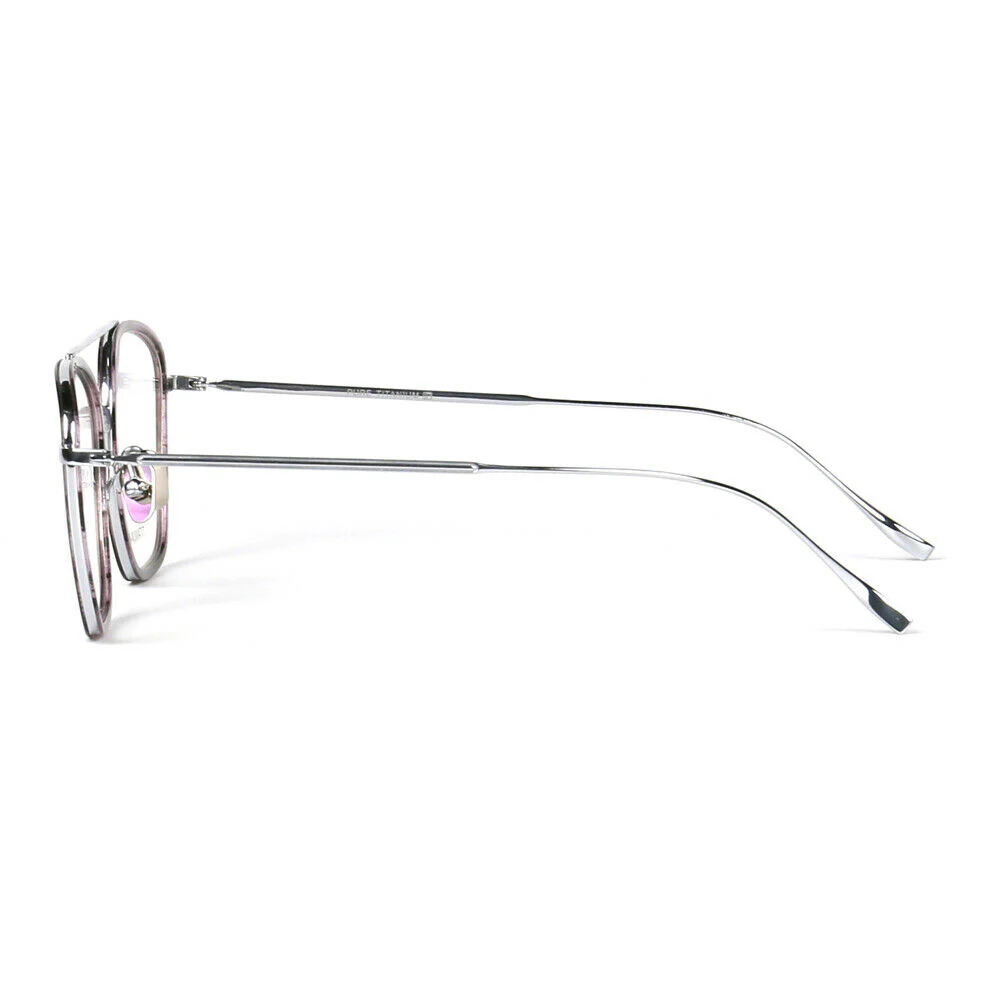 Irwin | 80s Style Pure Titanium Eyeglass Frames | Retro Glasses w/ Flat Top Design - Image 5