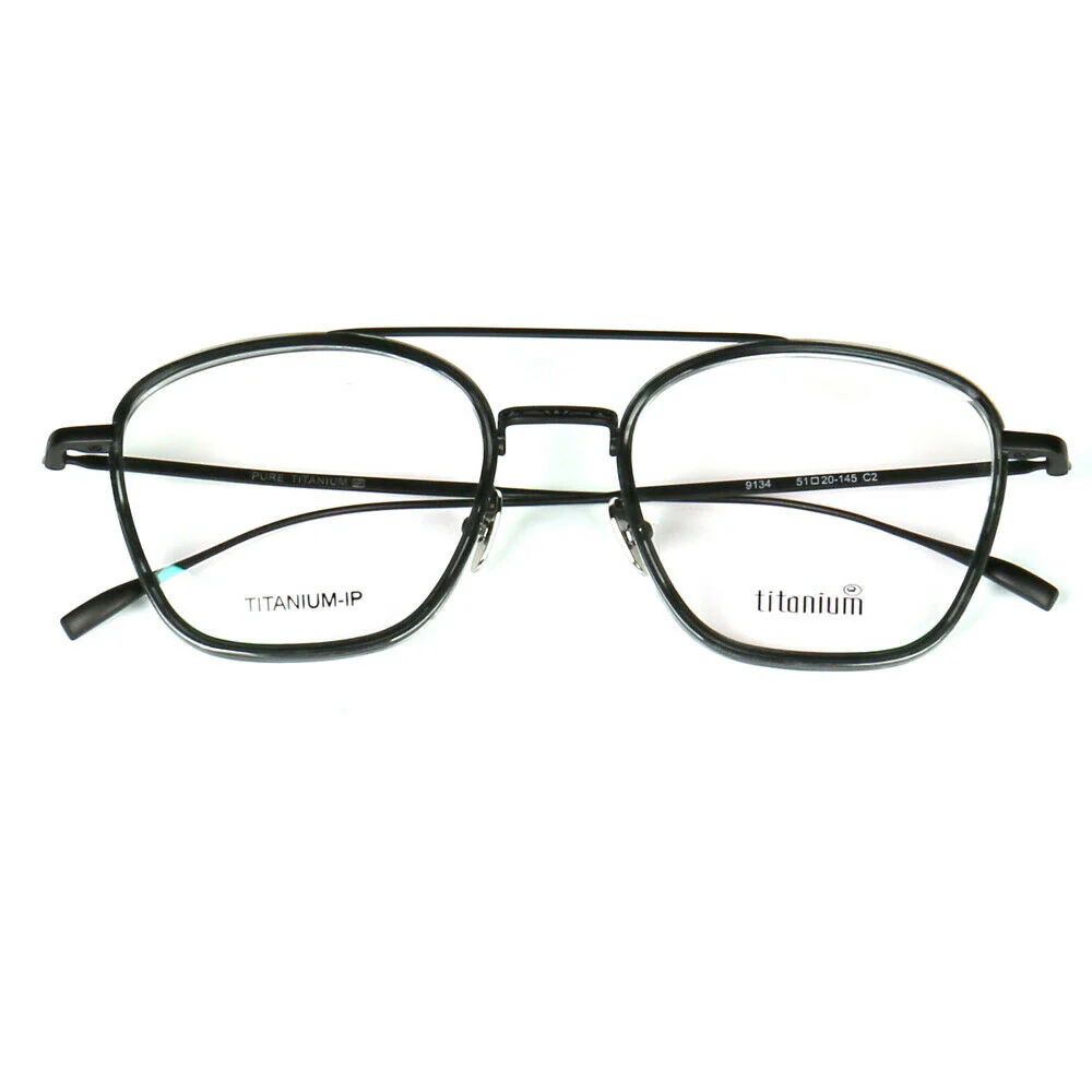 Irwin | 80s Style Pure Titanium Eyeglass Frames | Retro Glasses w/ Flat Top Design - Image 7
