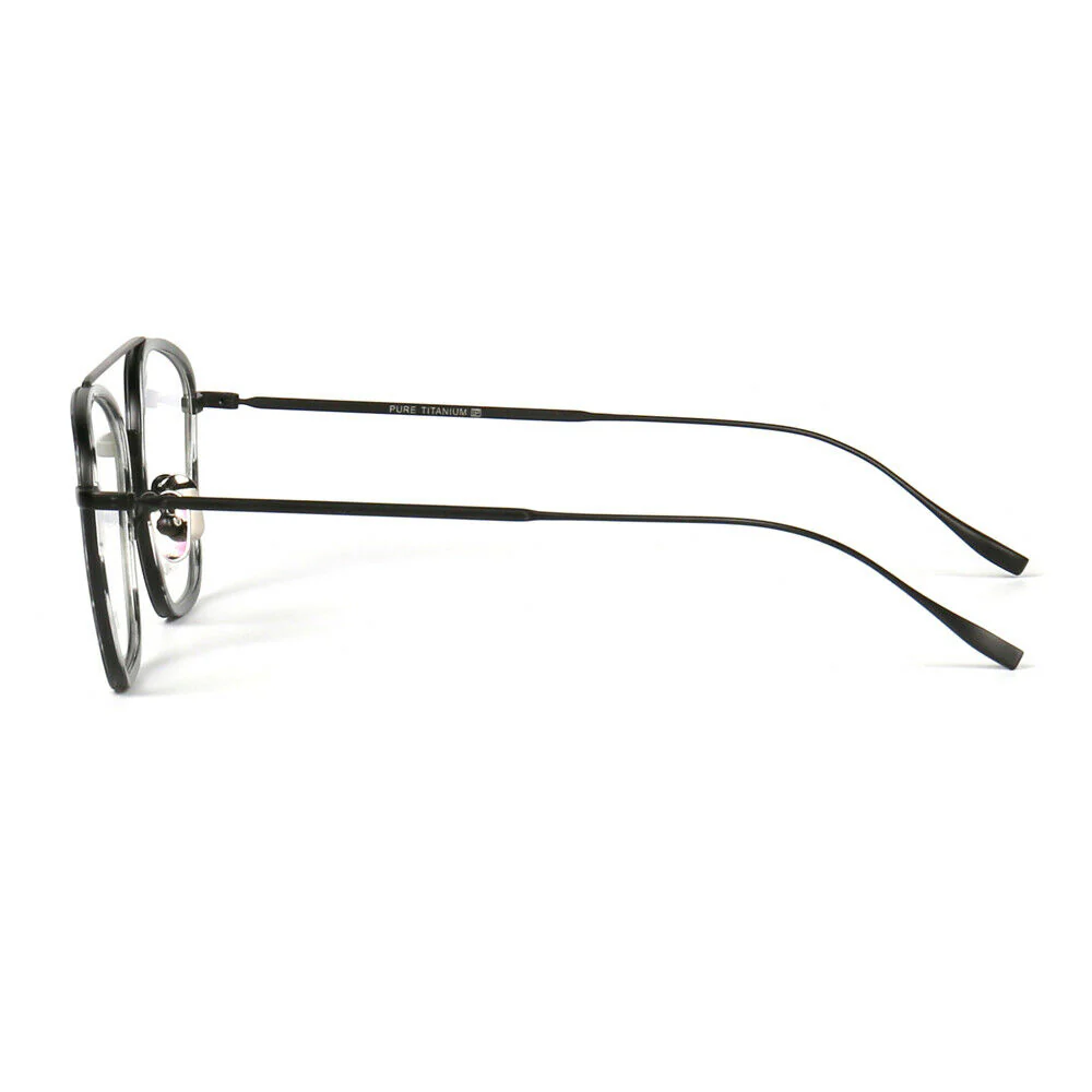 Irwin | 80s Style Pure Titanium Eyeglass Frames | Retro Glasses w/ Flat Top Design - Image 9