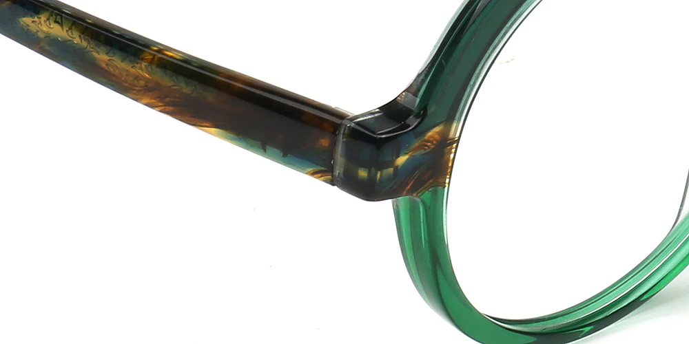 Adrian | Round Two Tone Tortoise Eyeglass Frames - Image 13