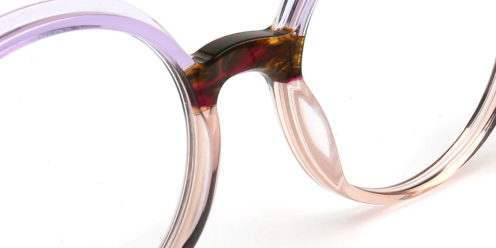 Adrian | Round Two Tone Tortoise Eyeglass Frames - Image 14