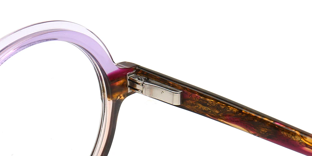 Adrian | Round Two Tone Tortoise Eyeglass Frames - Image 15