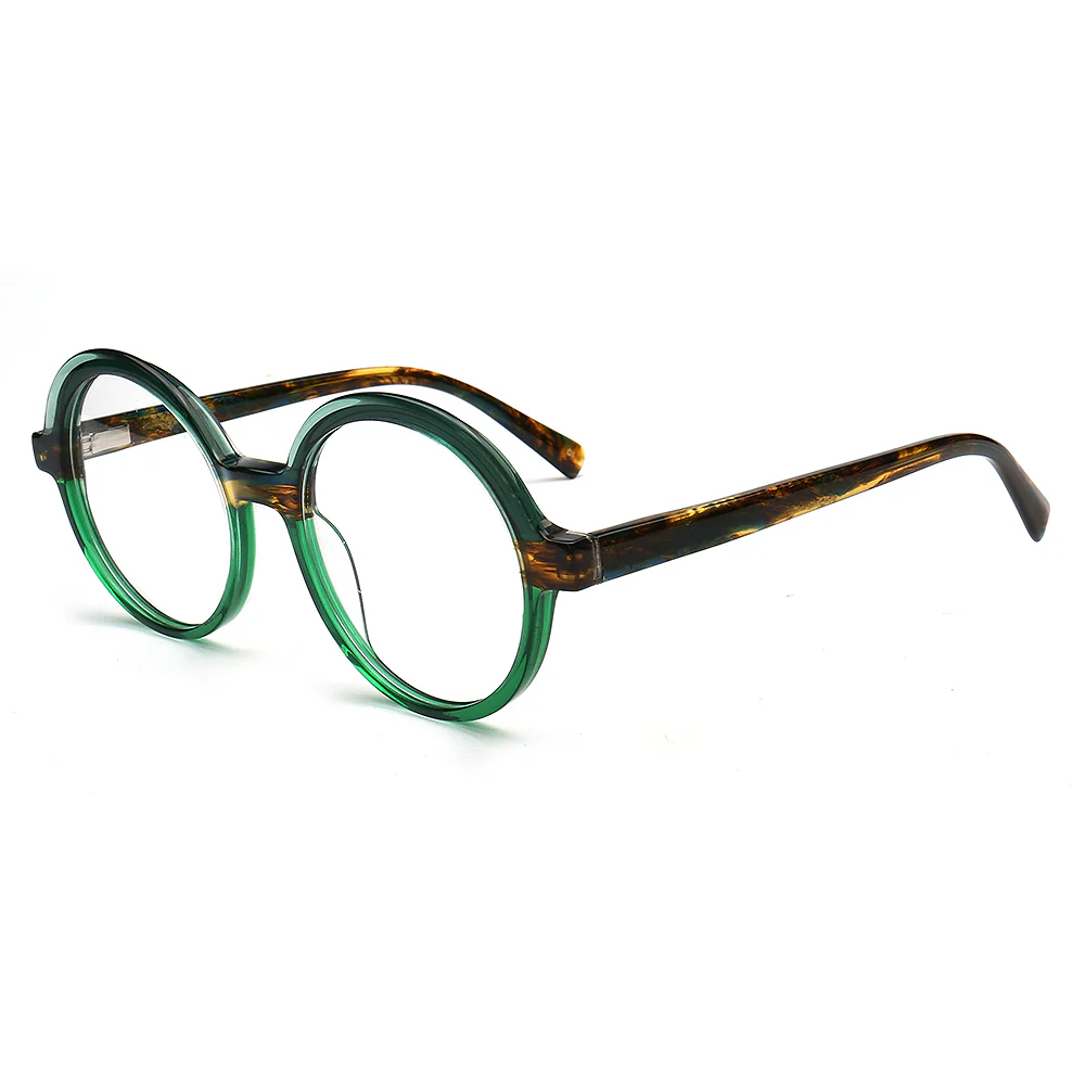 Adrian | Round Two Tone Tortoise Eyeglass Frames - Image 3