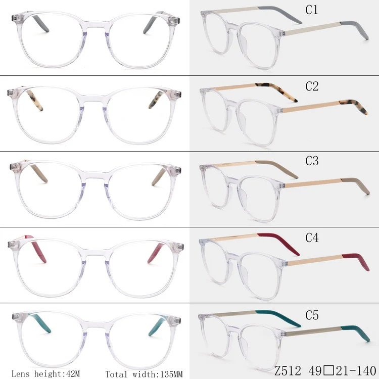 Aria | Clear Round Eyeglass Frames - Image 12