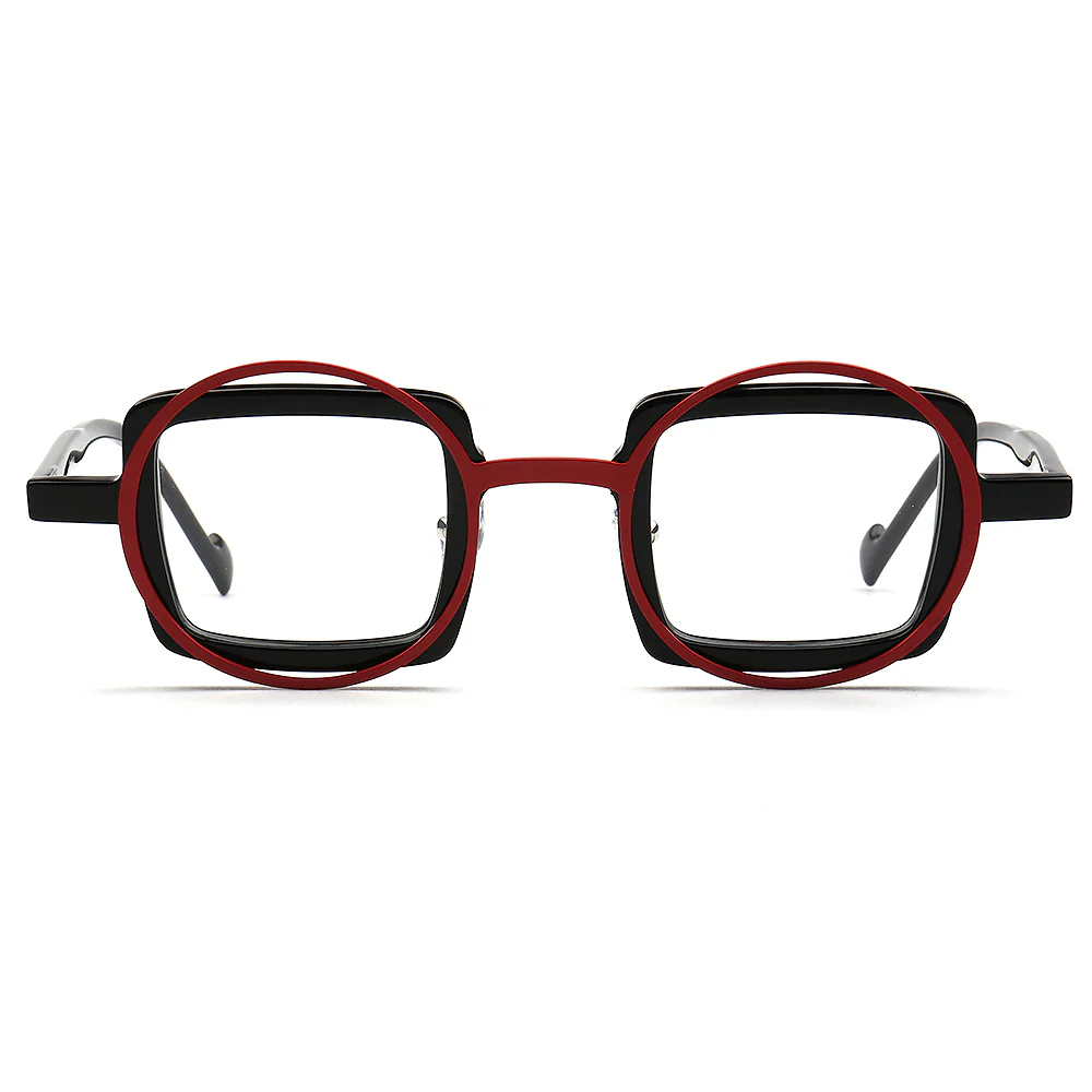 Billie | Funky Geometric Mismatch Glasses Frames - Image 4