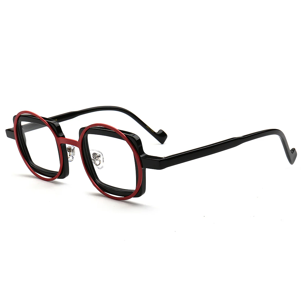 Billie | Funky Geometric Mismatch Glasses Frames - Image 5