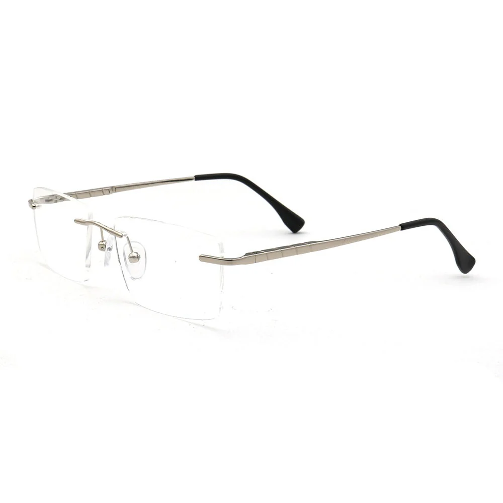 Duncan | Square Business Rimless Eyeglasses - Image 10