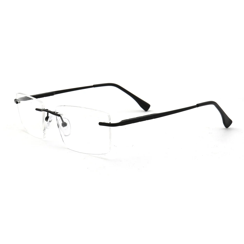 Duncan | Square Business Rimless Eyeglasses - Image 12