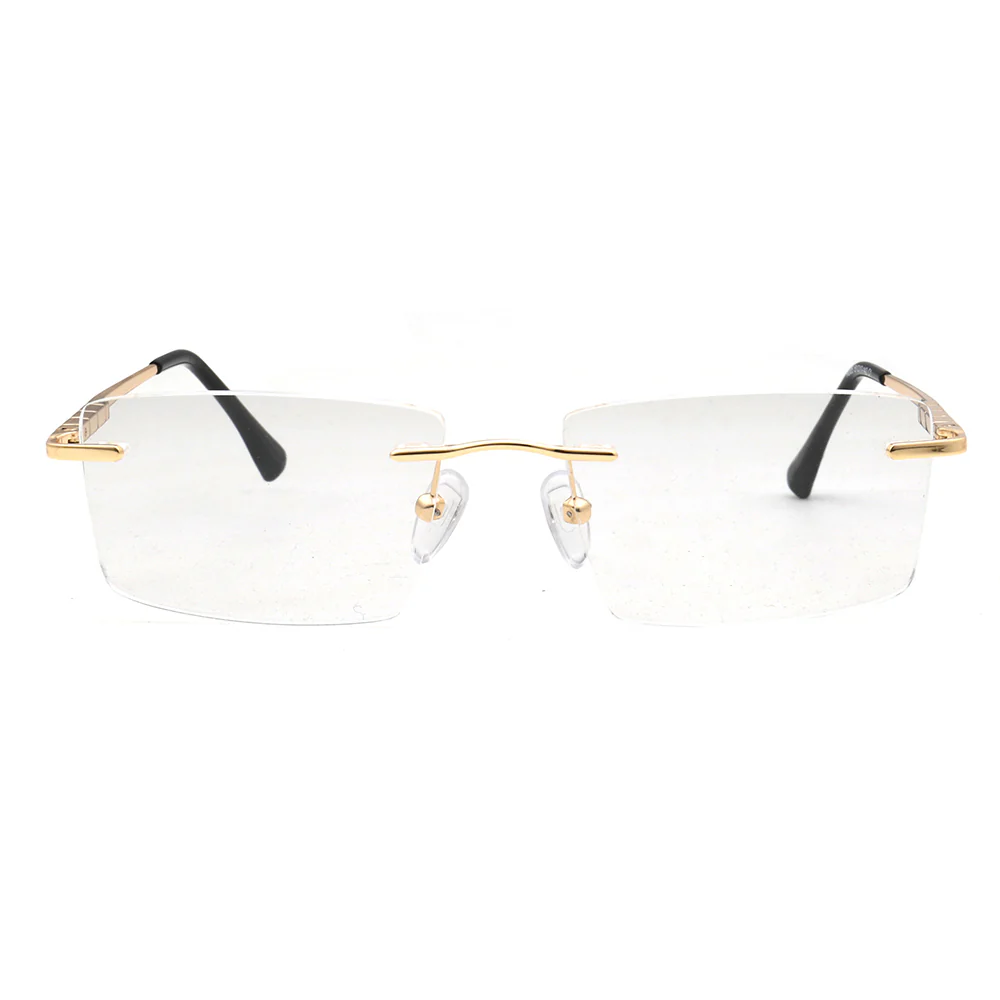 Duncan | Square Business Rimless Eyeglasses - Image 3