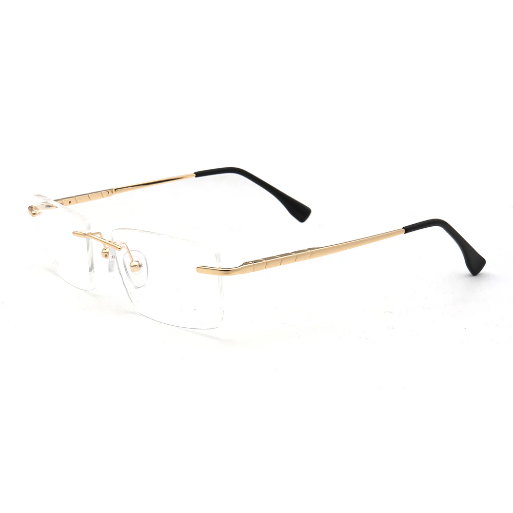 Duncan | Square Business Rimless Eyeglasses - Image 4
