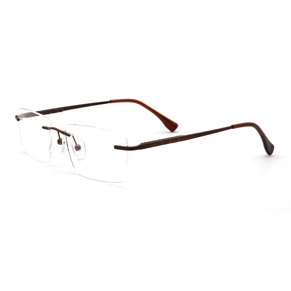 Duncan | Square Business Rimless Eyeglasses - Image 6