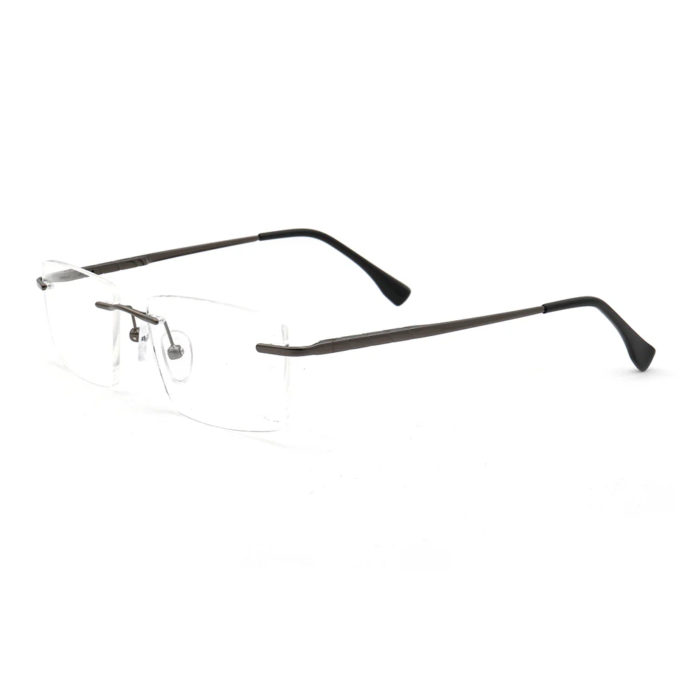Duncan | Square Business Rimless Eyeglasses - Image 8