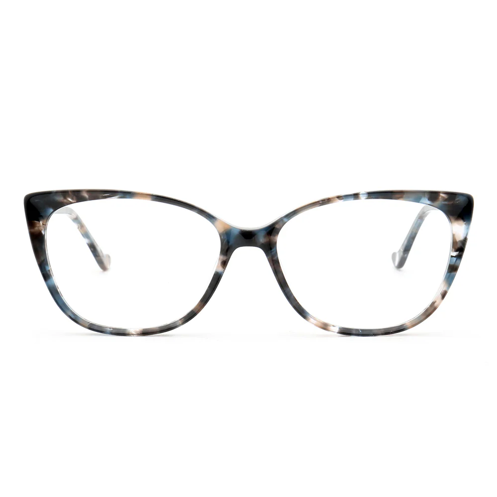 Amelia | Patterned Cat Eye Glasses For Women | Colorful Acetate Eyeglasses w/ Tortoise Shell Design - Image 5