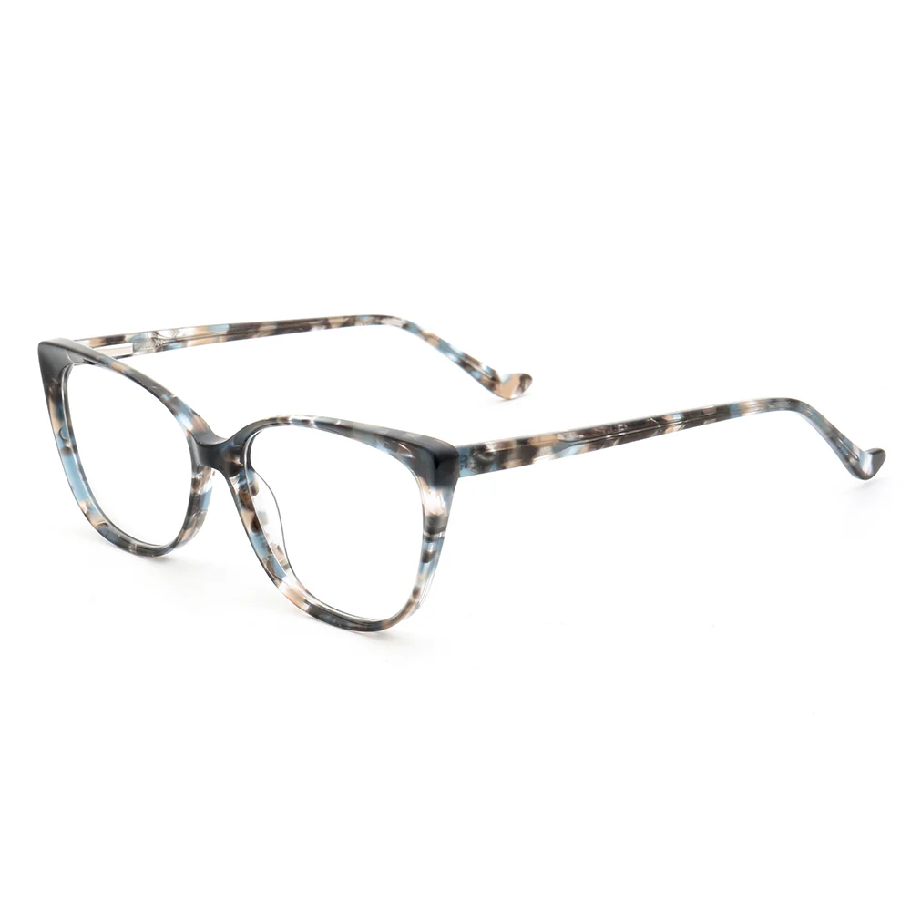 Amelia | Patterned Cat Eye Glasses For Women | Colorful Acetate Eyeglasses w/ Tortoise Shell Design - Image 6