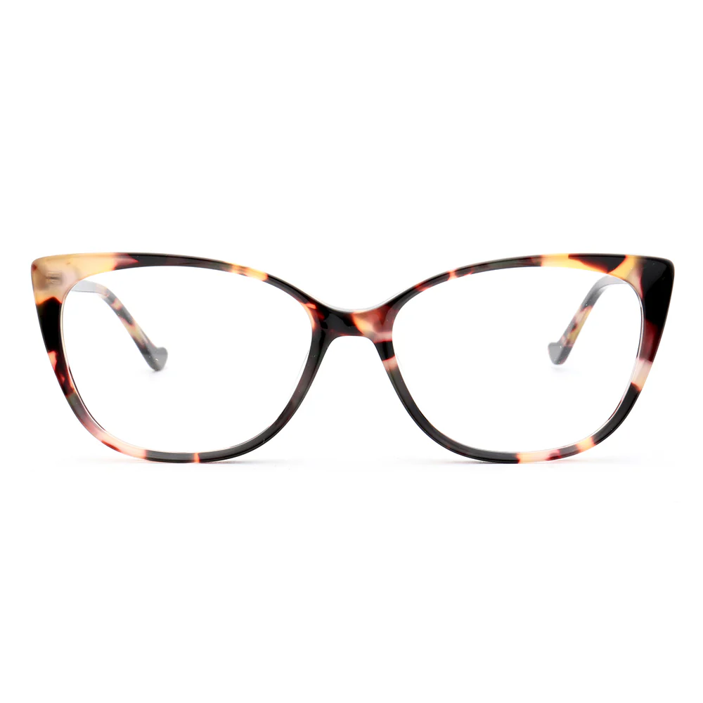 Amelia | Patterned Cat Eye Glasses For Women | Colorful Acetate Eyeglasses w/ Tortoise Shell Design - Image 7