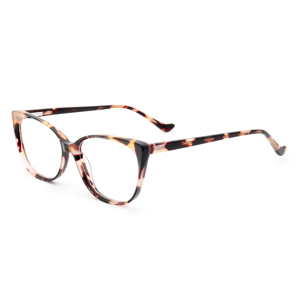 Amelia | Patterned Cat Eye Glasses For Women | Colorful Acetate Eyeglasses w/ Tortoise Shell Design - Image 8