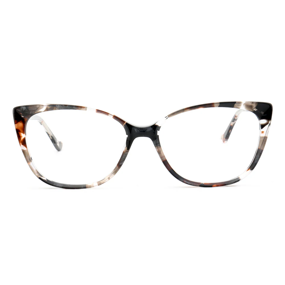 Amelia | Patterned Cat Eye Glasses For Women | Colorful Acetate Eyeglasses w/ Tortoise Shell Design - Image 9