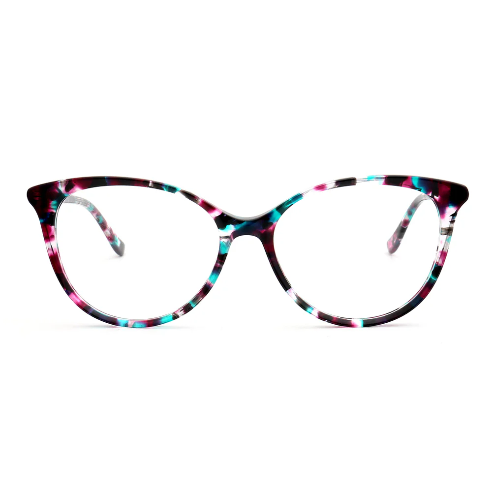 Hazel | Colorful Cat Eye Glasses For Women | Acetate Frame w/ Tortoise Shell Finish - Image 9