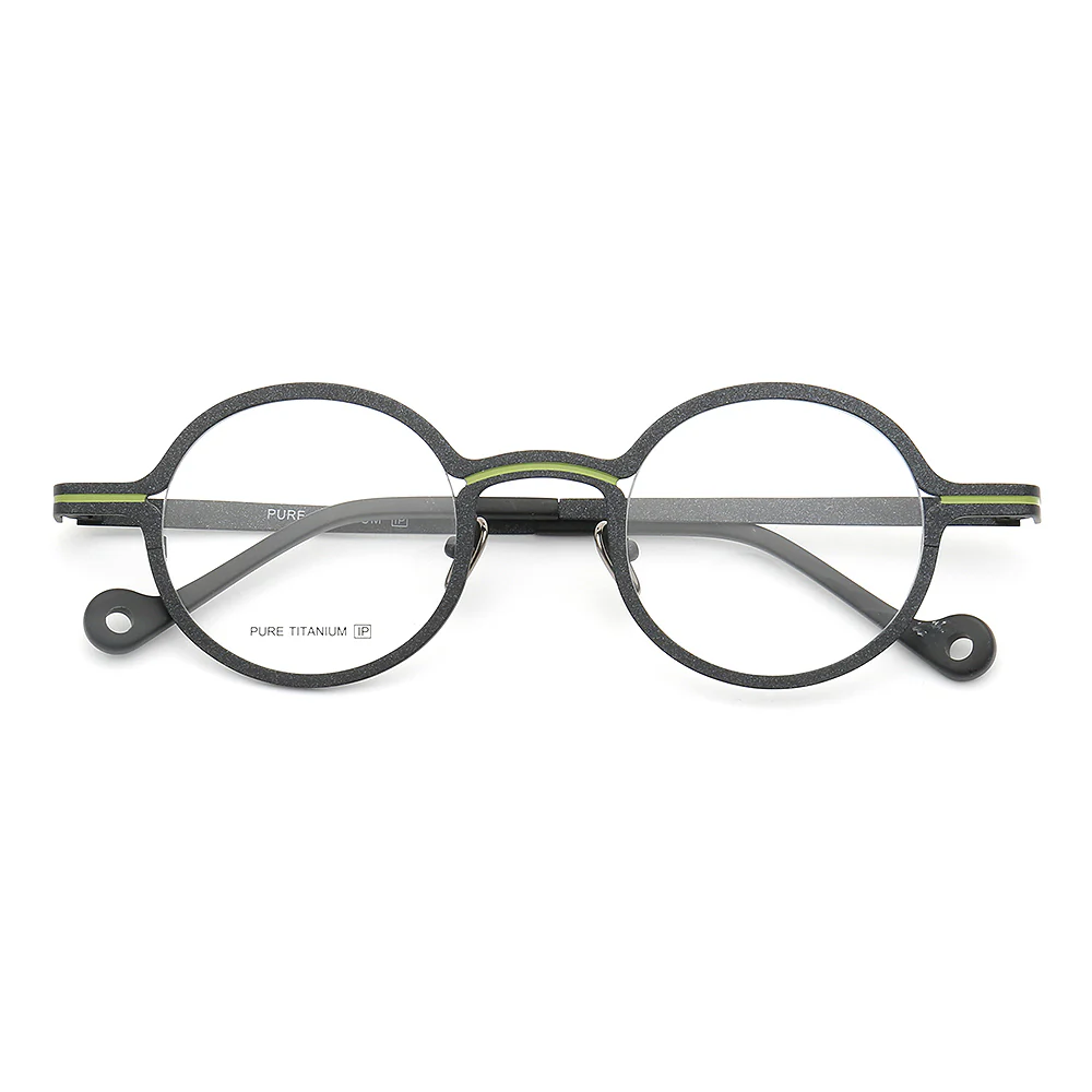 Brunswick | Round Women Titanium Eyeglasses | Retro Men Optical Glasses Frames - Image 10