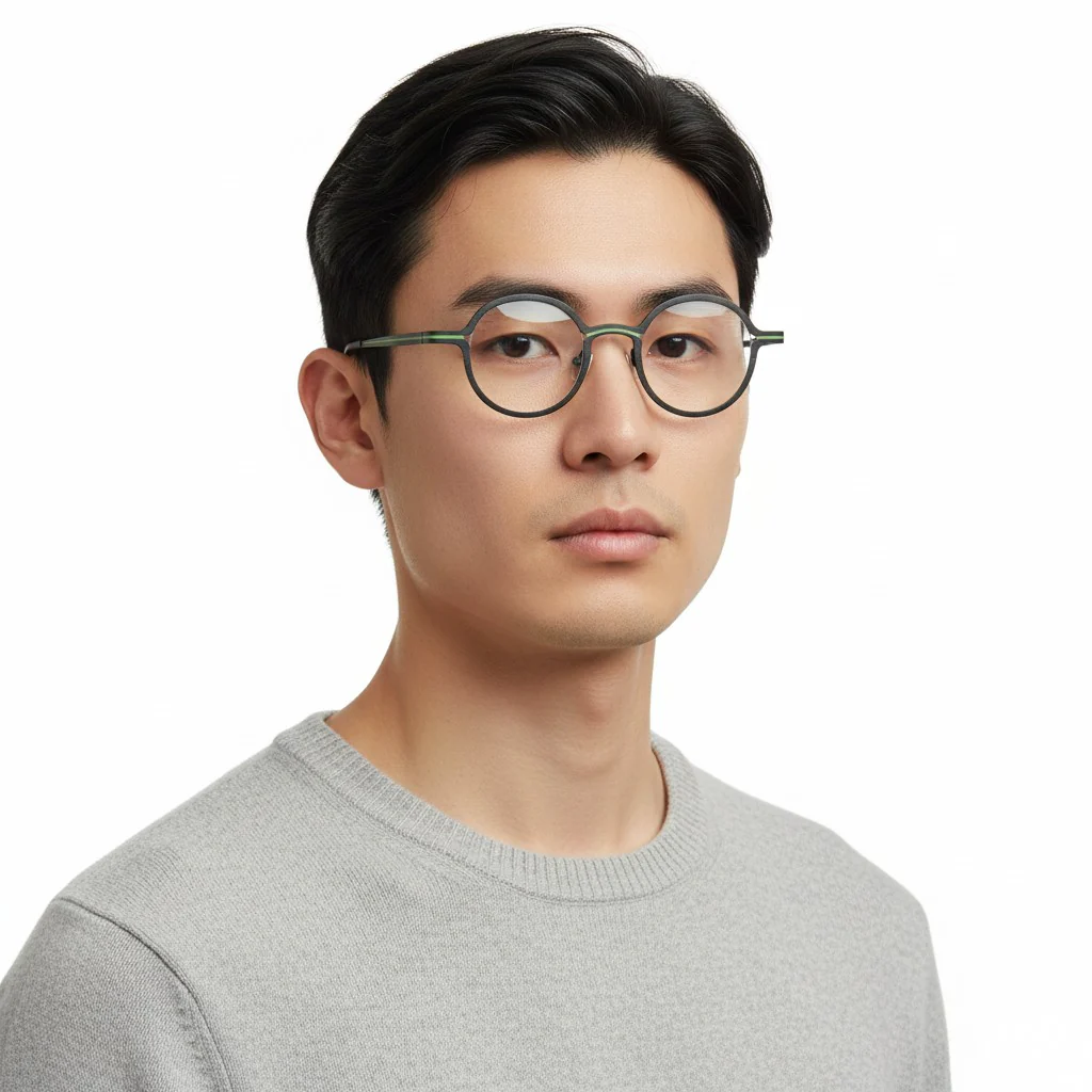 Brunswick | Round Women Titanium Eyeglasses | Retro Men Optical Glasses Frames - Image 3