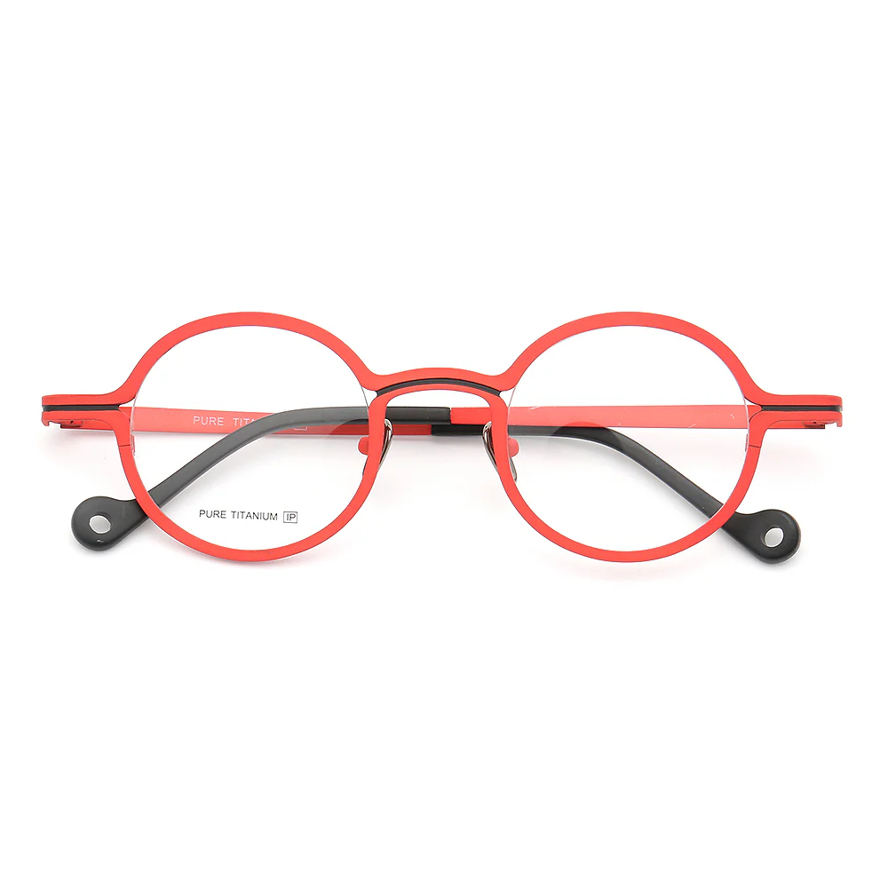 Brunswick | Round Women Titanium Eyeglasses | Retro Men Optical Glasses Frames - Image 4