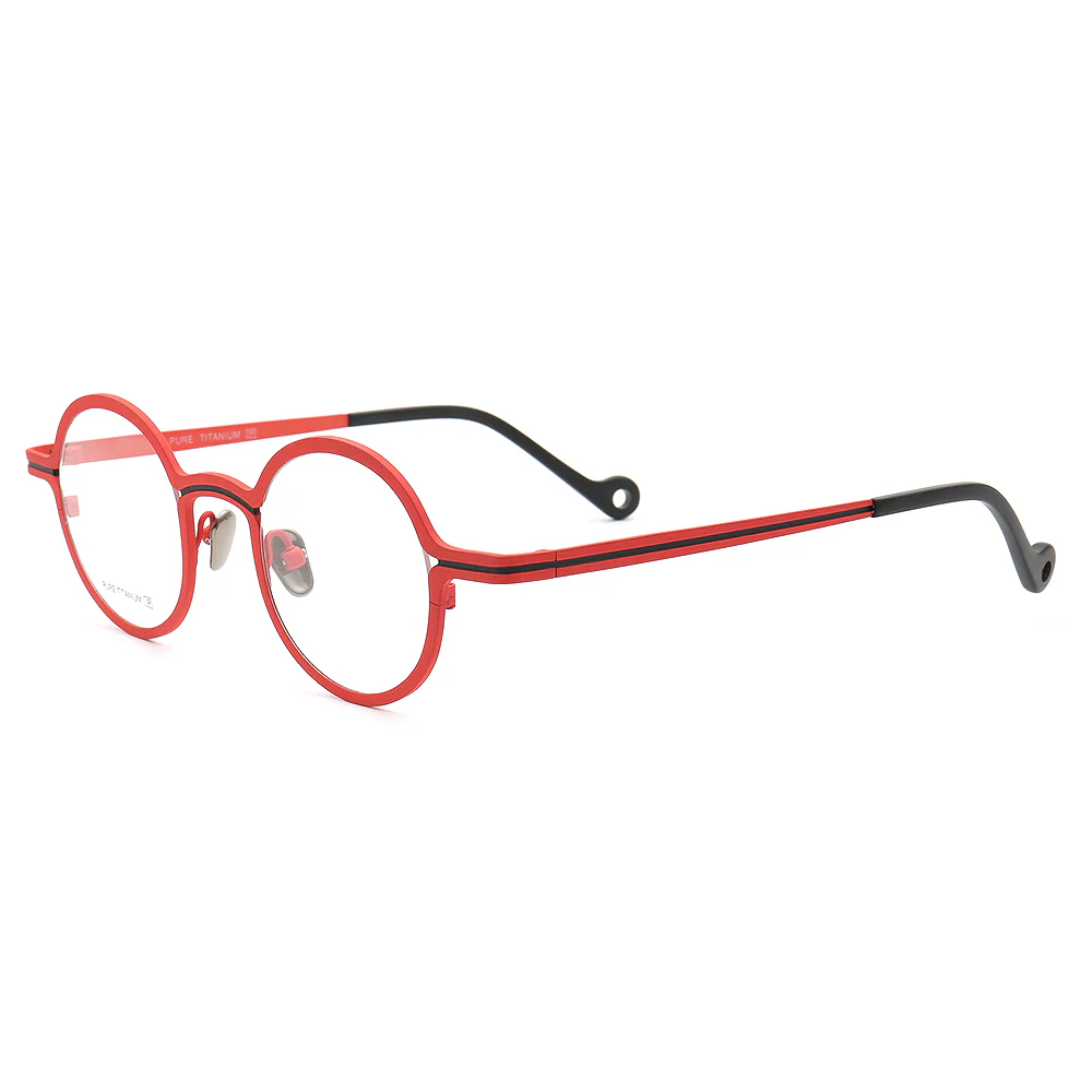Brunswick | Round Women Titanium Eyeglasses | Retro Men Optical Glasses Frames - Image 5
