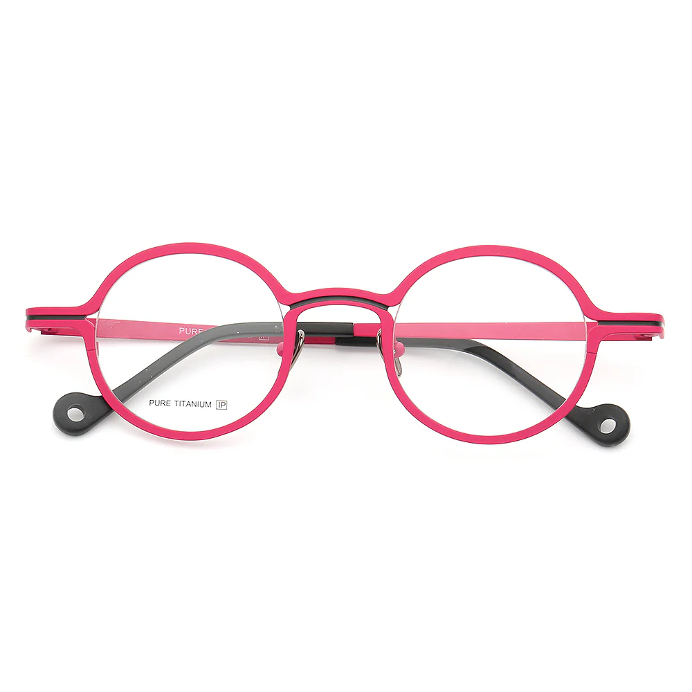 Brunswick | Round Women Titanium Eyeglasses | Retro Men Optical Glasses Frames - Image 8
