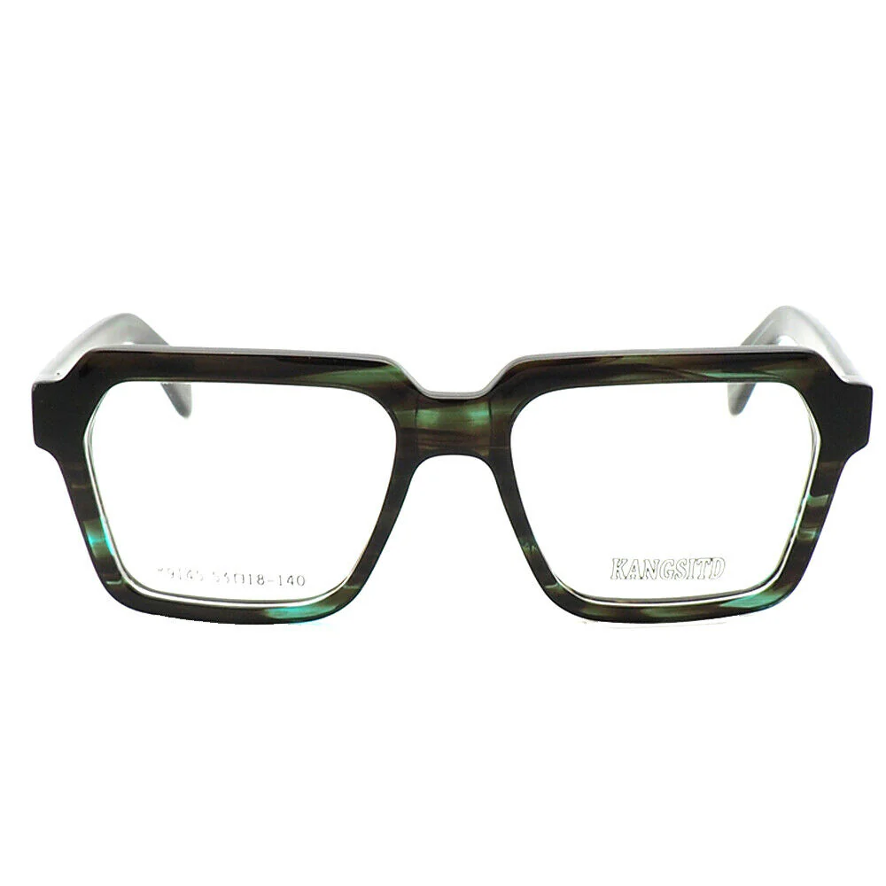 Forest | Oversized Patterned Acetate Eyeglasses | Retro Square Multicolored Glasses Frames  at - Image 3