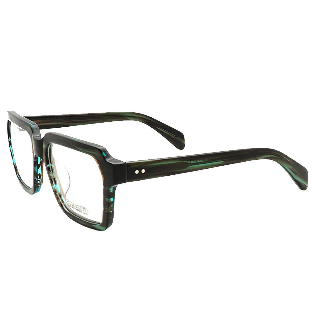 Forest | Oversized Patterned Acetate Eyeglasses | Retro Square Multicolored Glasses Frames  at - Image 4