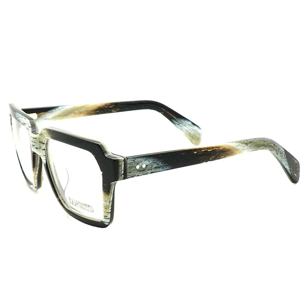 Forest | Oversized Patterned Acetate Eyeglasses | Retro Square Multicolored Glasses Frames  at - Image 6