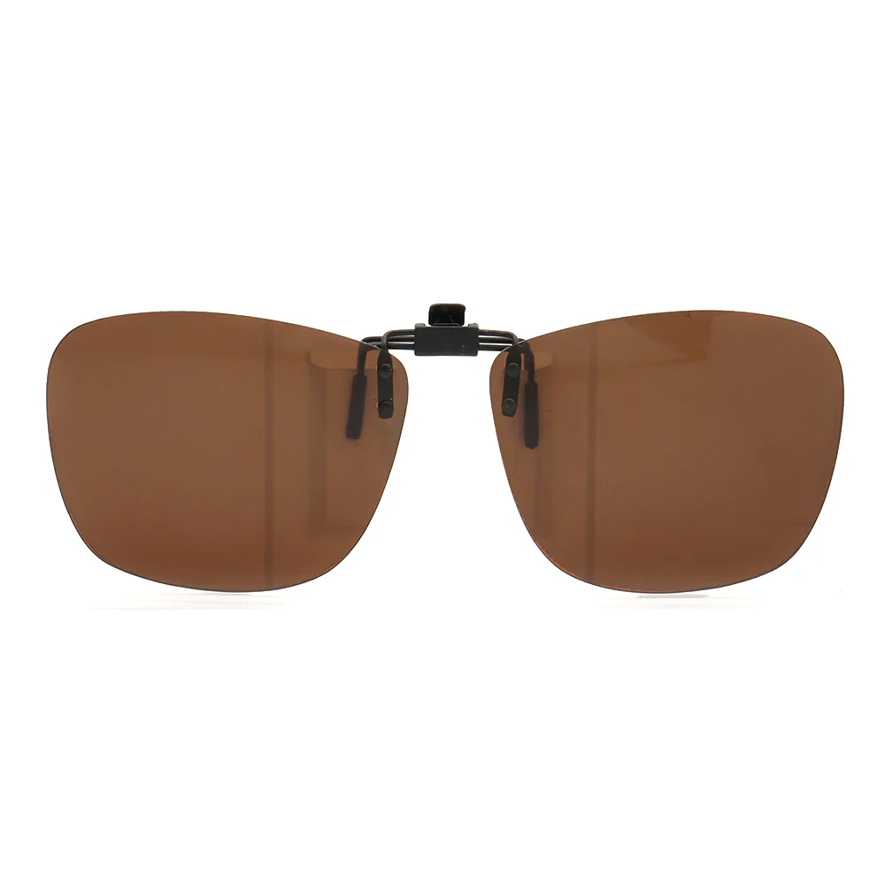 Clip On Flip Up Polarized Sunglasses | Square Lenses w/ UV Protection - Image 3